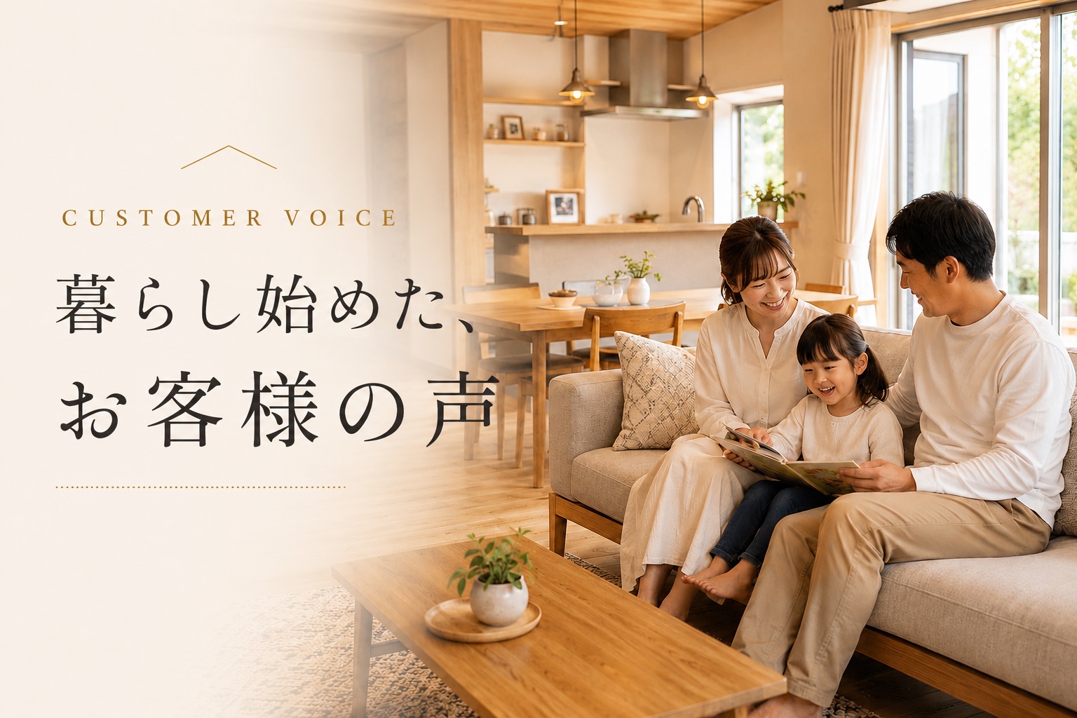 お客様の声 CUSTOMER VOICE - 暮らし始めた、ご家族の声。